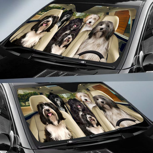 Joycorners TIBETAN TERRIER CAR All Over Printed 3D Sun Shade