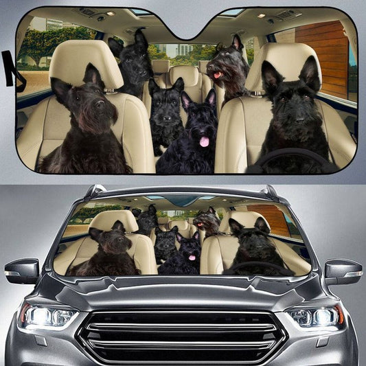 Joycorners SCOTTISH TERRIER CAR All Over Printed 3D Sun Shade