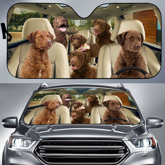 Joycorners CHESAPEAKE BAY RETRIEVER CAR All Over Printed 3D Sun Shade