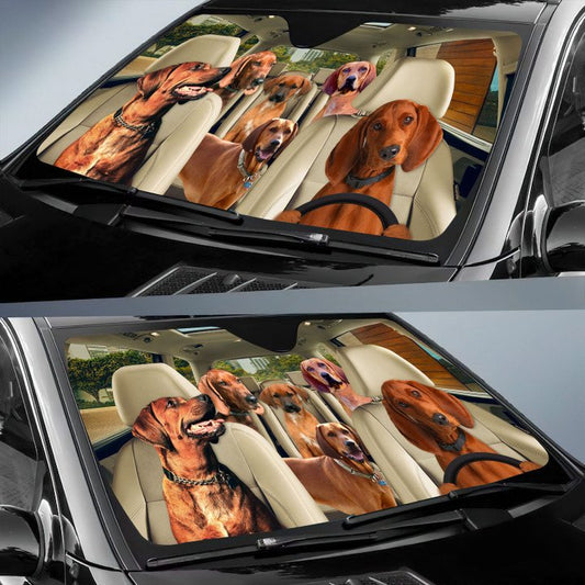 Joycorners REDBONE COONHOUND CAR All Over Printed 3D Sun Shade