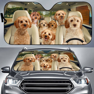 Joycorners COCKAPOO CAR All Over Printed 3D Sun Shade