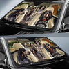 Joycorners BLUETICK COONHOUND CAR All Over Printed 3D Sun Shade