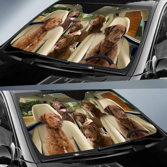Joycorners CHESAPEAKE BAY RETRIEVER CAR All Over Printed 3D Sun Shade