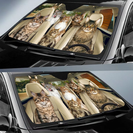 Joycorners Maine Coon Cat All Over Printed 3D Sun Shade