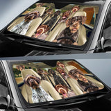 Joycorners GERMAN WIREHAIRED POINTER CAR All Over Printed 3D Sun Shade