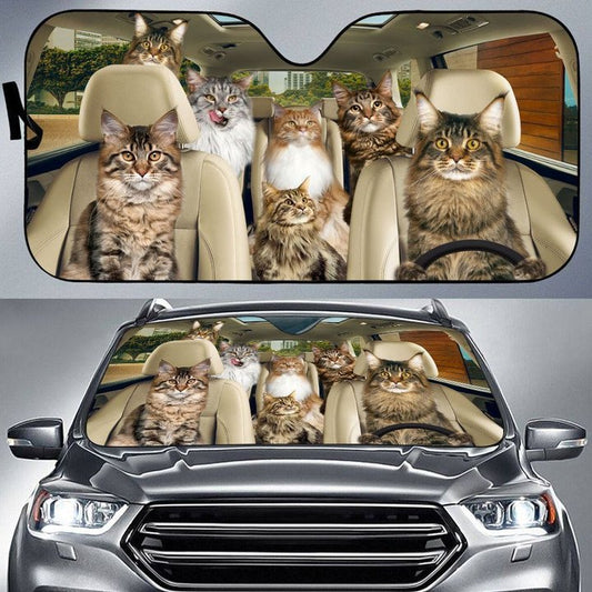 Joycorners Maine Coon Cat All Over Printed 3D Sun Shade