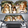 Joycorners SHETLAND SHEEPDOG CAR All Over Printed 3D Sun Shade