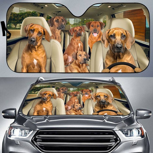 Joycorners RHODESIAN RIDGEBACK CAR All Over Printed 3D Sun Shade