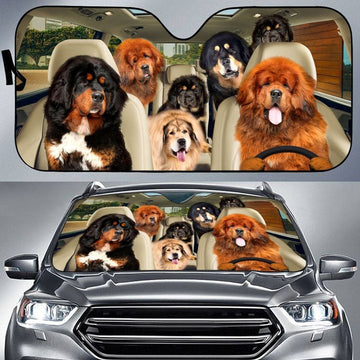 Joycorners TIBETAN MASTIFF CAR All Over Printed 3D Sun Shade