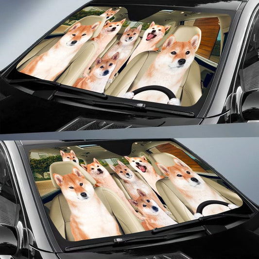 Joycorners SHIBA INU CAR All Over Printed 3D Sun Shade