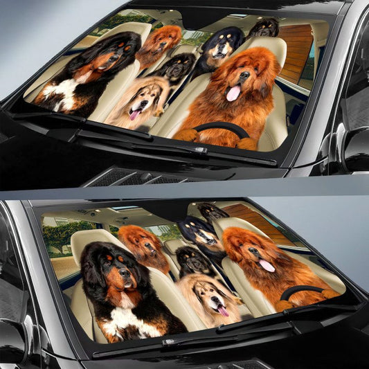 Joycorners TIBETAN MASTIFF CAR All Over Printed 3D Sun Shade