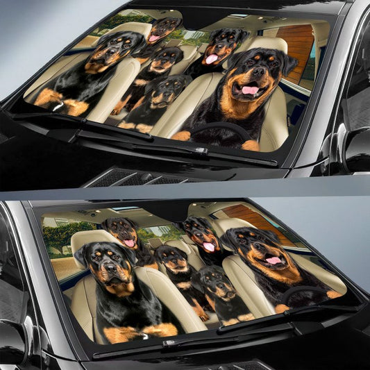 Joycorners ROTTWEILER CAR All Over Printed 3D Sun Shade