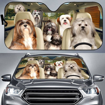 Joycorners LHASA APSO CAR All Over Printed 3D Sun Shade