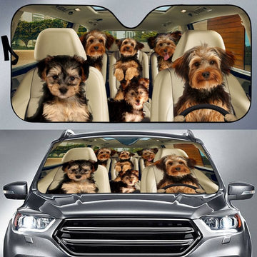 Joycorners YORKIPOO CAR All Over Printed 3D Sun Shade