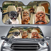 Joycorners SHIH-POO CAR All Over Printed 3D Sun Shade