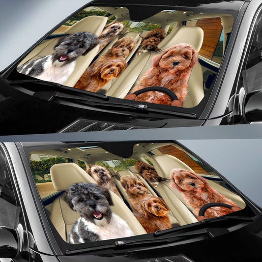 Joycorners SHIH-POO CAR All Over Printed 3D Sun Shade