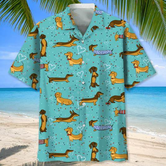 Joycorners DACHSHUND Pattern For Dog Lover All Printed 3d Hawaiian shirt
