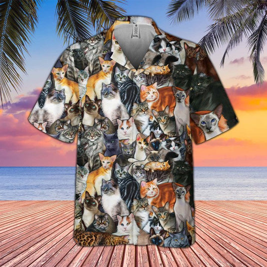 Joycorners Shirt For Cat Lovers All Printed 3D Hawaiian Shirt