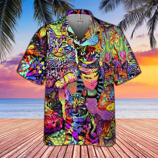 Joycorners Shirt For Cat Lovers All Printed 3D Hawaiian Shirt