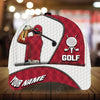 Joycorners Cool Golfing Customized Name Multicolor Leather Pattern 3D Cap