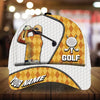 Joycorners Cool Golfing Customized Name Multicolor Leather Pattern 3D Cap