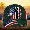 Joycorners Cool A4 Golf Lover Customized Name Multicolor 3D Cap