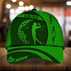 Joycorners Unique Golf Customized Name Multicolor Leather Pattern 3D Cap