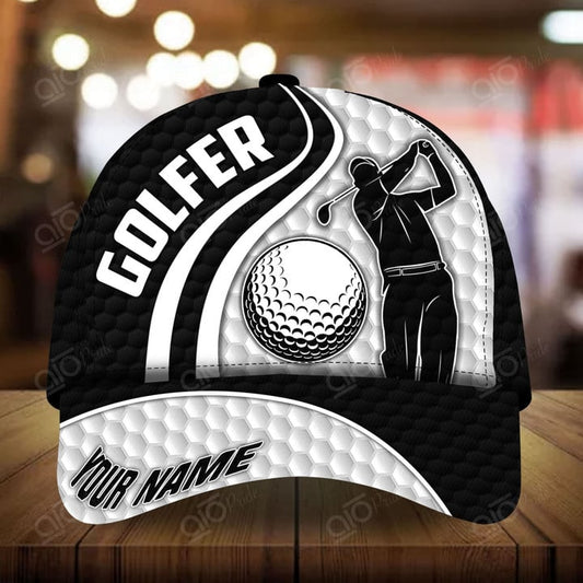 Joycorners Cool Golf Man Customized Name Multicolor 3D Cap
