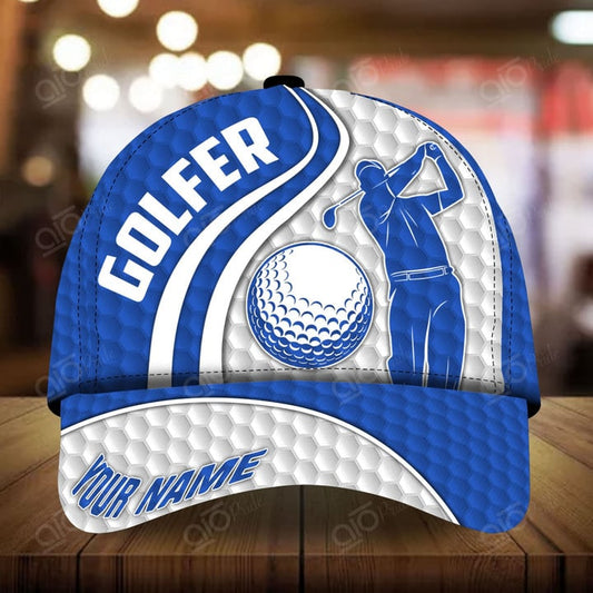 Joycorners Cool Golf Man Customized Name Multicolor 3D Cap
