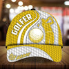 Joycorners Cool Golf Man Customized Name Multicolor 3D Cap