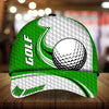 Joycorners Ball Golf Lovers Customized Name Multicolor Leather Pattern 3D Cap