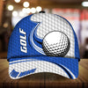 Joycorners Ball Golf Lovers Customized Name Multicolor Leather Pattern 3D Cap