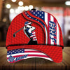 Joycorners Unique Women Love Golf US Flag Pattern Customized Name Multicolor 3D Cap