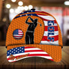 Joycorners Cool Man US Flag Pattern Customized Name Multicolor 3D Cap