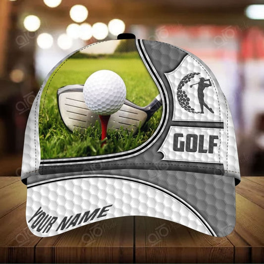 Joycorners Loralle Cool Golf Customized Name Multicolor Leather Pattern 3D Cap