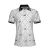 Joycorners Golf In Black And White Pattern  Women Polo Shirt
