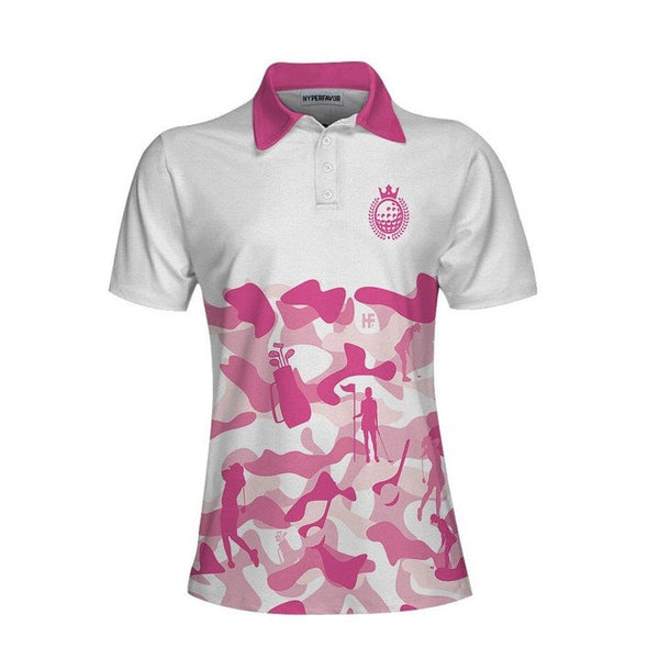 Joycorners Pink Camouflage Pattern Women Polo Shirt