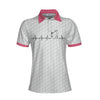 Joycorners Heartbeat Golfer White And Pink Women Polo Shirt