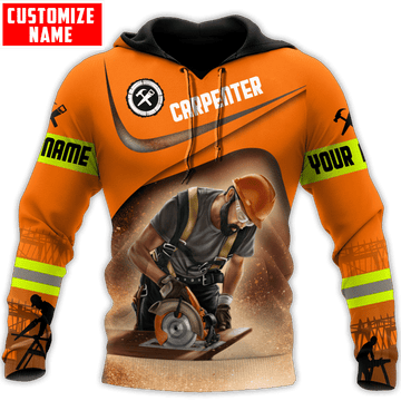 Joycorner PERSONALIZED NAME CARPENTER UNISEX SHIRTS ORANGE VER 2