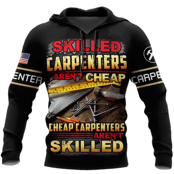 Joycorner PERSONALIZED NAME CARPENTER UNISEX SHIRTS SKILLED CARPENTERS AREN'T CHEAP