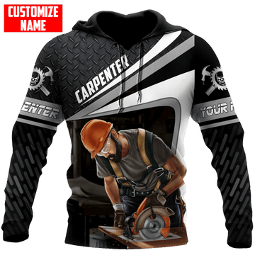 Joycorner PERSONALIZED NAME CARPENTER UNISEX SHIRTS METAL PATTERN VER 1