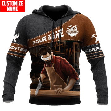 Joycorner PERSONALIZED NAME CARPENTER UNISEX SHIRTS LEATHER TEXTURE VER