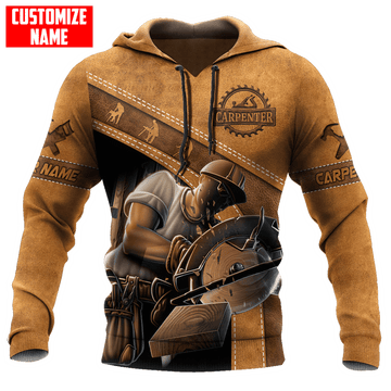 Joycorner PERSONALIZED NAME CARPENTER UNISEX SHIRTS BROWN LEATHER VER