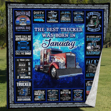 January Trucker Quilt Blanket