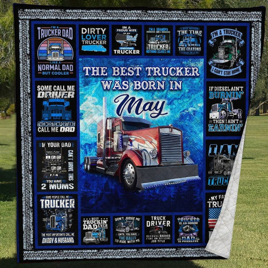 May Trucker Quilt Blanket