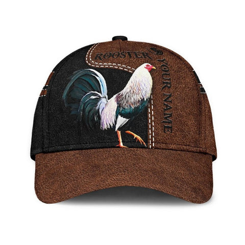 PREMIUM ROOSTER LEATHER PATTERN 13 FOR ROOSTER LOVERS PERSONALIZED CAP