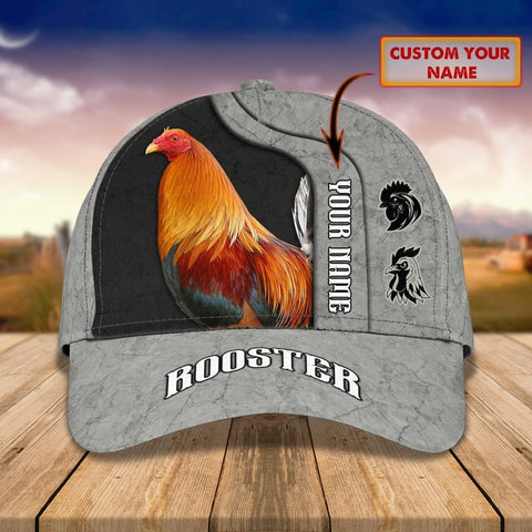 PREMIUM ROOSTER LEATHER PATTERN 11 FOR ROOSTER LOVERS PERSONALIZED CAP