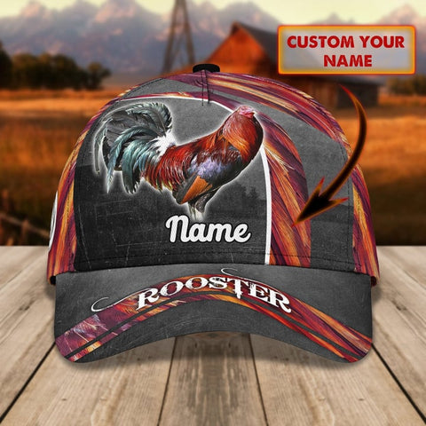 PREMIUM ROOSTER chicken feathers PATTERN FOR ROOSTER LOVERS PERSONALIZED CAP