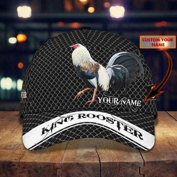 PERSONALIZED METAL ROOSTER SPECIAL DESIGN PATTERN 3D CLASSIC CAP