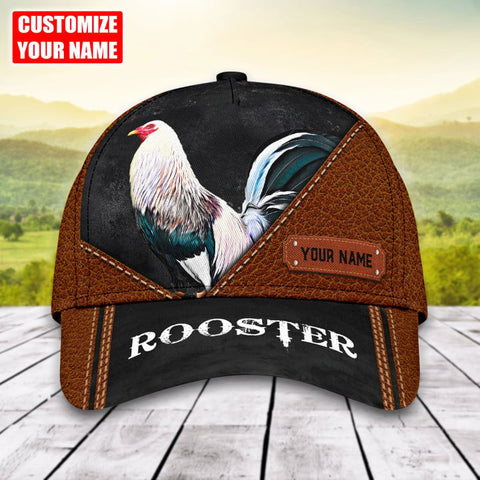 PREMIUM ROOSTER LEATHER PATTERN 6 FOR ROOSTER LOVERS PERSONALIZED CAP